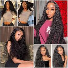 bling hair Wear And Go Glueless Wigs Human Hair Pre Plucked Pre Cut 6x4 Deep Wave Lace Frontal Wigs Human Hair 200% Density 26 Inch Ready To Wear Deep Wave Curly Glueless 5x5 Lace Closure Wigs Glueless Wig For Women Curly Wave 9x6 7x5 Glueless Wig HD Transparent Lace Front Wigs Brazilian Wet And Wavy For Beginners Natural Color - Natural Black - 查看 10