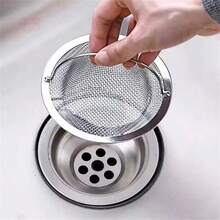 1PC Stainless Steel Mesh Kitchen Sink Drain Strainer Filter With Handle - Default - View 6