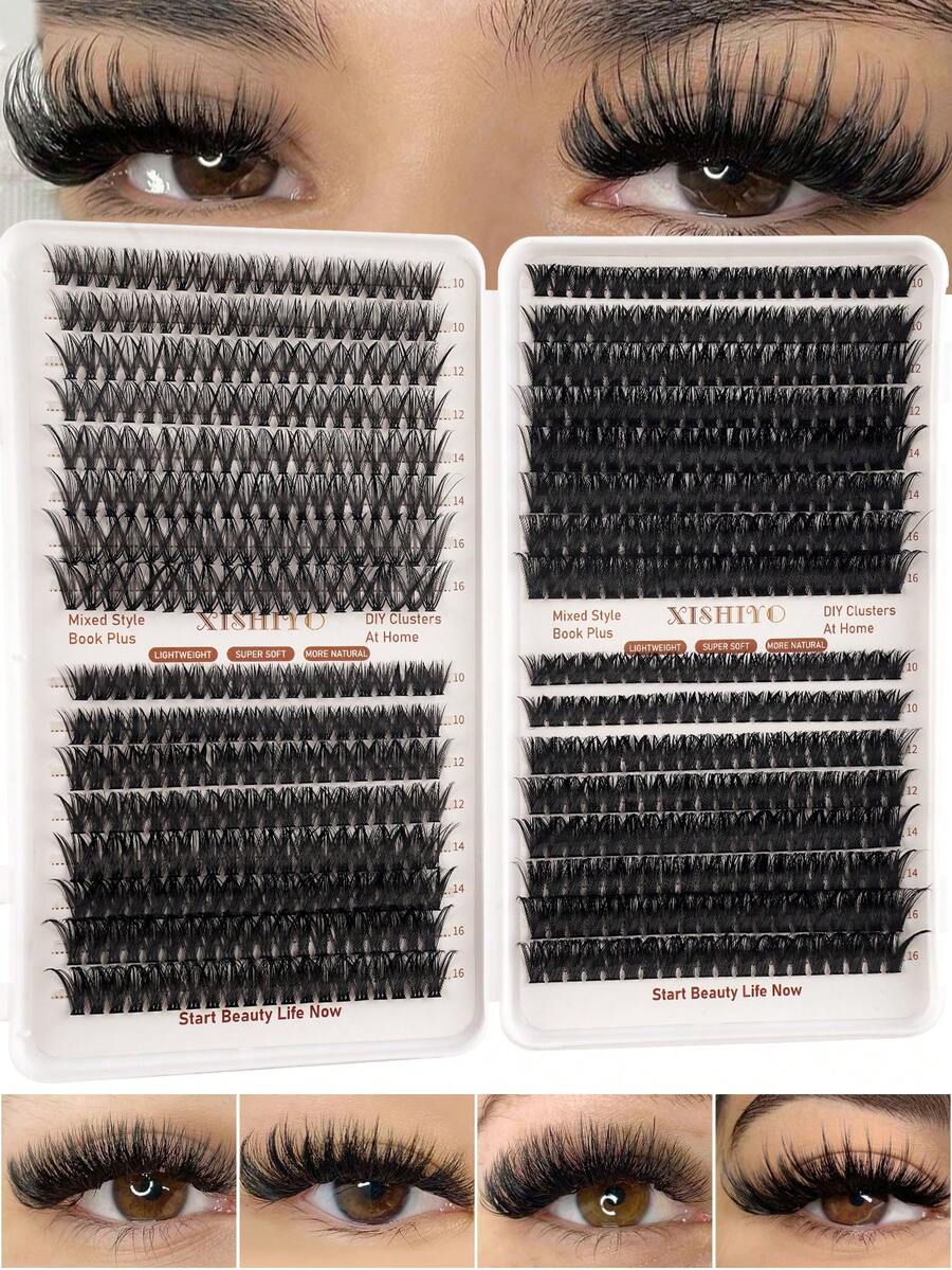 640pcs Capacity D-Curl Eyelash Curler, Large Capacity Eyelash Book, Eyelash Extension Kit (10D+20D+30D+40D+50D+60D+80D/50D+60D+80D+100D), Natural Eye Makeup, 10-16pcs Mixed Waterproof Faux Mink Hair False Eyelashes, 3D Individual Eyelash Set (124/200/270/290/300/184/448/570/560/576/640/60pcs) - DD - Xem 1