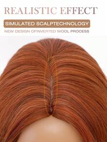 角色扮演长波浪假发焦橙色中分款式易于护理女士日常派对假发 Y2K 合成蓬松时尚酷女孩假发浪漫优雅万圣节圣诞节音乐节服装假发浪漫休闲街头耐热假发 30 英寸 - 亮橙色 - 查看 7