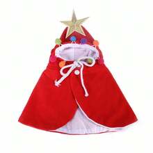 Christmas Pet Cloak Coat, Christmas Tree Shaped Holiday Costume For Cats & Small Dogs - Multicolor - View 13