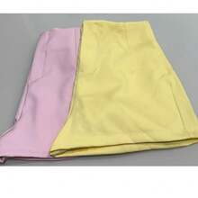 New Fashion 2025 Tailored Social Shorts Kit - 淡粉紅色 黃色 - 查看 2