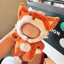 17厘米娃娃衣服，适用于拉布布1代、2代、3代，动物造型娃娃衣服，6.7英寸娃娃衣服的服装配件，带拉链的连帽连体衣，娃娃蓬松换装衣服（不含娃娃） - 彩色 - 查看 7