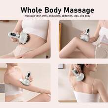 FollowBreak Rechargeable Electric Heating Massager, 3 Modes, 9 Intensity Levels, LCD Display, Portable Massage Tool, Personal Handheld Massager, Suitable For Home Use - Multicolor - View 4