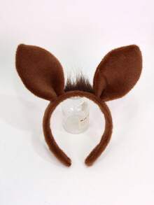 1pc Cute Animal Ear Headband, Party Costume Headpiece,Halloween - Brown - View 1