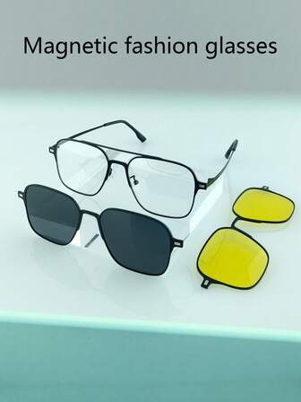 三合一男士偏光时尚眼镜，适合旅行、海滩、休闲、钓鱼