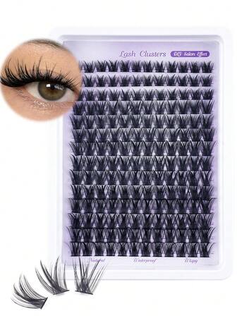 168 件 DIY 睫毛簇 睫毛加长睫毛簇 卷翘睫毛 超浓密单根睫毛 睫毛簇 加长纤细睫毛簇 8-16 毫米簇状睫毛 DIY 睫毛延长 纤细漫画睫毛簇 适合初学者在家使用 0.07 毫米 D 卷曲 8-16 毫米混合自然睫毛延长 30 颗睫毛簇