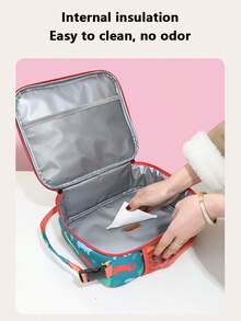 Lonchera aislada reutilizable para niños, adecuada para uso escolar, aislamiento térmico, bolsillos interiores y exteriores, material de lona impermeable, diseño lindo y adorable - bolsa de almacenamiento diario perfecta, para llevar para niños y niñas, suministros de cocina, regalo de Navidad, esencial para volver a la escuela - coche negro - Ver 6