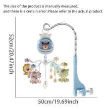 1pc Baby Crib Mobile, Cartoon Christmas Deer Musical Rotating Crib Mobile, Night Light, Electric Rotating, Cartoon Design, For Daily Use - Multicolor - View 9