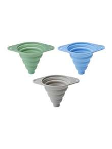 3/1pc/12CM Kitchen Funnel Set Of 3 Pieces, Kitchen Funnel Filling Bottle, Silicone Funnel Foldable, Small Funnel For Filling Small Bottles, Silicone Funnel Flexible And Not Easy To Deform, With Foldable Design, Can Be Unfolded For Use, Portable And Space-Saving, Reusable And Easy To Clean.