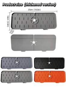 1pc Faucet Drain Mat Sink Splash Pad Silicone Drain Mat Sink Table Hand Washing Water Pad Silicone Waterproof Mat Silicone Drying Mat,Non-Slip Kitchen Mats For Sink Side, Natural And Hygienic Kitchen Essential For Home And Kitchen Room Decor, Part Of Your Cozy Fall& Winter Styles And Christmas Decorations