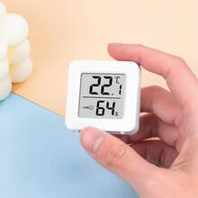 迷你家用除湿器温湿度计数字室内温湿度计，高精度显示，壁挂式，小巧便携 - 白色 - 查看 12