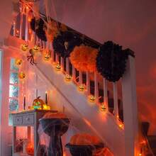 Red White And Blue Lantern String Lights, 25FT G40 LED Outdoor String Lights With 10 8 Inch Waterproof Nylon Lanterns, Hanging 4th Of July Patriotic Decoration Lights For Garden Backyard Party-274881 - 橘色 - 查看 8