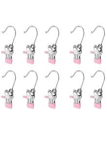 30个不锈钢衣夹，洗衣衣钉钩，便携式挂衣夹，衣柜整理器，衣架装饰，衣架万圣节装饰万圣节服装旅行便携式挂衣夹，袜子，衣服，裤子的存储和组织，秋季装饰节日装饰