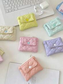 1 túi đựng máy ảnh chần bông, túi đựng thẻ CCD, túi đựng mỹ phẩm mini hình vuông dễ thương, túi đựng máy ảnh chống bụi, túi đựng máy ảnh, túi đựng son môi và băng vệ sinh cho nữ, túi đựng mỹ phẩm nhỏ có khóa kéo, ví đựng tiền xu, thích hợp để đựng thẻ đen và máy ảnh. - Nhiều màu - Xem 2