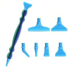 Bộ bút vẽ tranh đính đá 5D nhiều màu kèm đầu kim loại ren vít, dụng cụ trang trí móng tay và thêu chữ thập, bộ dụng cụ vẽ tranh đính đá tự làm - Nhiều màu - Xem 20