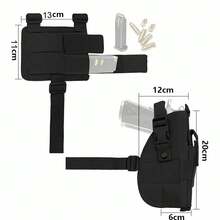 1 pieza Funda de hombro negra oculta, bolsa de arma táctica invisible para exteriores, ambidiestra, funda de arma protectora con doble bolsillo para cargador, correa de hombro ajustable y fija