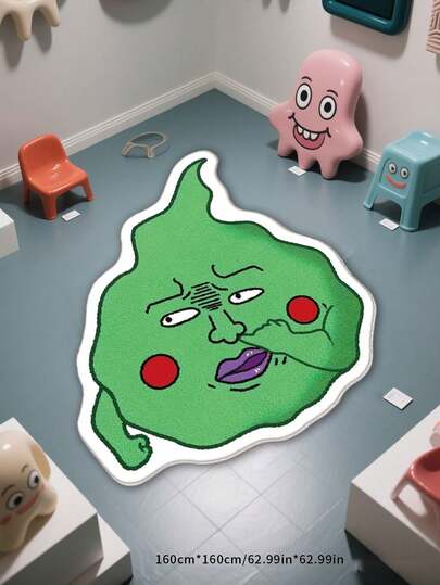 1 قطعة سجادة خضراء بشكل براز مضحك، تصميم براز أخضر واقعي مع تعبير جميل، يكسر الشكل التقليدي للسجاد، يضرب نقطة الضحك على الفور. سجادة زخرفية، بساط ديكور غرفة النوم، سجاد، ديكور المنزل، سجاد غرفة المعيشة، سجاد غرفة المعيشة الصغيرة، سجاد غرفة النوم، ديكور غرفة المعيشة المنزلي، سجاد خارجي، سجاد قابل للغسيل