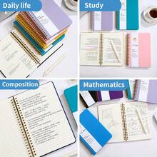 160 Pages 1 Piece A5 Hardcover Notebook With Dotted Line Inner Pages Business Office Memo Pad Student Creative Notebook 8.27 * 5.71 Inches Writing / Black / Yellow / Pink / Green / Blue / Red / Purple / Orange