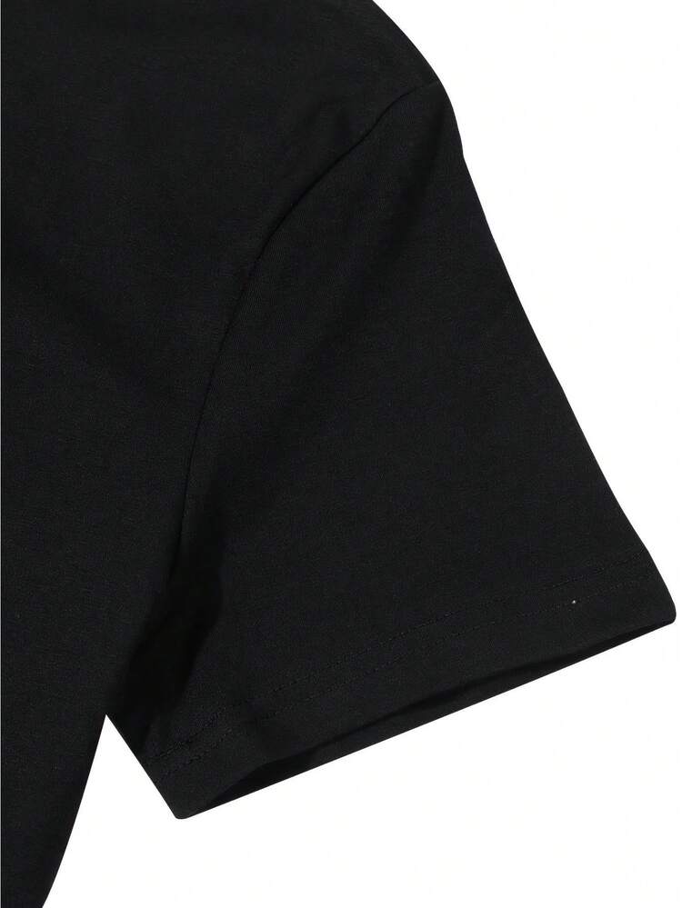 Men T-Shirts - 黑色 - 查看 4
