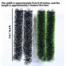 Green & White Tinsel Garland, Shiny Hanging Decoration, Christmas Tree, Fireplace, Staircase Railing, Indoor/Outdoor Holiday Decor, DIY Christmas Wreath Christmas Decoration XMAS Decor Christmas Tree Gift Decor Thanksgiving Wedding Home Decor Home Decor Fall Decor Autumn Decor Birthday Decorations For Gifts Party Supplies Indoor Outdoor Garden Holiday Festival Decor Halloween Decor Wall Decor Halloween Ornaments - Multicolor - View 3