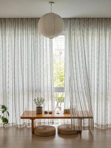 1pc Blackout Thermal Curtain Fabric - 99% UV-Resistant Polyester, Rod Pocket Hanging, Non-Bleachable Plain Weave, Bedroom Art Theme, Coated Blackout Thermal, Noise-Reducing - Ideal For Bedroom, Farmhouse And School Deep Sleep (180g Fabric Weight) - Multicolor - View 4