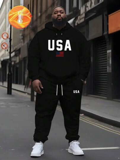 加大码男士新款连帽衫运动服套装，街头时尚 emo 图案乐队 T 恤篮球装，便宜的衣服 Manfinity Young Boy Never Broke Again Friends 电视节目运动裤男士动漫套装万圣节街头连帽衫黑色连帽衫套装美国国旗星印花白色英文图形多功能黑色连帽衫套装男士运动服套装，Y2K 风格适合日常穿着，适合秋冬