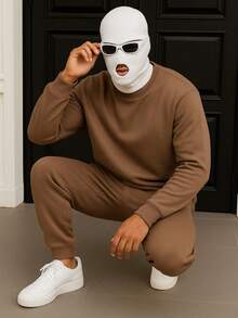 Men Sweatshirt Co-Ords - Camel - View 3