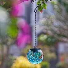 Solar Hanging Lanterns Outdoor, Solar Glass Gazing Ball Lights, Waterproof Led Globe Light For Garden Yard Tree Party Decorations, Colorful Dot-151836 - ColorfulDot - Xem 7
