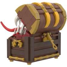 Treasure Box Monster Monster Building Set, Games Treasure Chest Model Suitable For Halloween & Christmas Decoration, Ideal For Family Gatherings And As Birthday Gifts. - Màu nâu Sô-cô-la - Xem 8