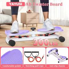 Tabla para Ejercicios Abdominales, 300 LB Twist Board for Exercise, Tablas de Ejercicio para el Abdomen de Pie, Tabla de Ejercicios para Torcer, Equipo de Gimnasia en Casa para Mujeres/Hombres - Morado - Ver 4