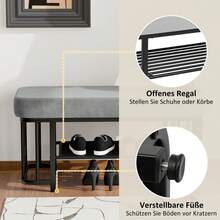 Shoe Cabinets - Grey+Black + Metal - View 6