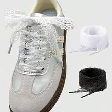 1 Pair, Lace Shoelaces DIY Ballet Cute Girl Accessories German Training Shoes White Silk Lace Shoelaces