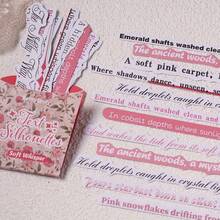 40 Stücke lange Streifen Vintage Aufkleber mit englischen Worten für Scrapbooking, Junk Journals, Dekoration, Feiertage, Weihnachten, Halloween, Valentinstag