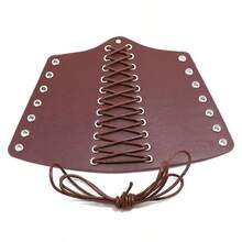 1pc Leather Wrist Cuff, Unisex Decorative Wristband, Rivet Decor Retro Punk Knight Wrist Accessory For Stage Costume, Holiday Outfit, COS Arm Sleeve Halloween Costumes Black Arm Sleeve Gifts For Men