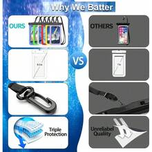 Up To 8.3" 4 Pack Iridescence Universal Waterproof Phone Pouch, Large Phone Waterproof Case Dry Bag, Protection Level: IP68, Outdoor Sports For Apple ,,And More, Iridescence 4 Pack