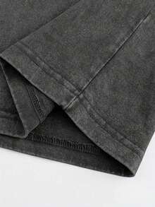 Retro Limited Edition Retro Sub-Tone T-Shirt, Rock Band Heavy Metal Neutral Cotton Pattern Washed TeeGothic Punk Grunge Emo Y2K Clothes, Rock Music Merch. - 黑色 - 查看 5