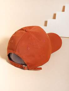 Letter Embroidered Baseball Cap Street Halloween - Burnt Orange - View 3