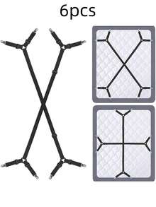 2 Pieces Of 4-Clip Adjustable Bed Sheet And Quilt Fastener, Adjustable Triangle With Elastic Fixer Pendant, Suitable For Bed Sheets, Mattress Covers, Sofa Cushions, Sofa Cover Buckles, Quilt Clips And Metal Clips.