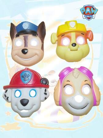  1pc/4pcs Cute Paw Patrol Character Face Masks, Suitable For Parties, Festivals, Back To School, Graduation, Christmas, New Year And More Christmas Decorations Home Christmas Gifts Christmas Decor
