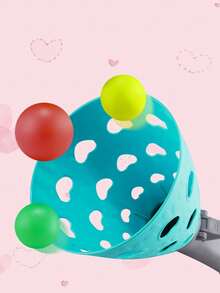 兒童彈射球玩具,親子互動雙人有趣彈射球,室內外遊戲活動,配備2個接球籃和4個球的pop-pass-catch球遊戲,適合男孩和女孩的庭院和海灘玩具