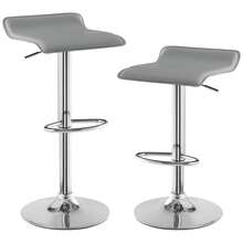 VECELO Bar Stools Set Of 4, Modern PU Leather Adjustable Bar Stools With Back, 360° Swivel Bar Height Stools For Kitchen Counter Island - No Stripes - View 16