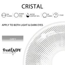 FRESH LADY Freshlady Student Eye Makeup Look Pupilentes Hidrocor Colored Contact Lenses 1 Year Disposable Halloween Costume Cosplay - Dark Grey - View 8