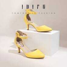 Women's IN3 D'Orsay Pumps Low Kitten Heels For Women Dress Shoes Pointed Closed Toe Wedding Bride Ankle Strap Dressy Silver Black Nude White Gold Heels For Women-2025 - 黃浦 - 查看 4