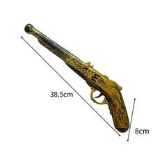 1pc Large Size Pirate Gun, Caribbean Pirate Cosplay Halloween Prop (Silver Gun Body Color May Vary)