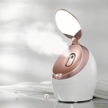 Portable Face Steamer With Mirror, Nano Ionic Facial Sauna Steam Moisturizing Device