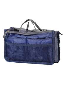 Purse Organizer Handbag, Tote Bag Organizer Insert - 13 Pockets, Upgrade Large Capacity, Waterproof Nylon Perfect Cosmetics Travel Pouch For Make Up Simple Foldable Storage Bag, Multifunctional Organizer