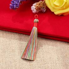 5 buc/pachet stil vintage cu ciucuri, perdea pliabilă cu evantai, ciucuri agățate, 90 x 15 mm