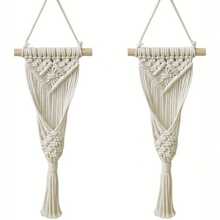 Macrame Wall Hanging, 2PCS Hanging Tapestry Room Apartment Dorm