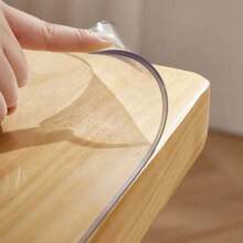 Mata/obrus na stół jadalny z przezroczystego PVC o grubości 1,0 mm, wodoodporna, olejoodporna, żaroodporna, zmywalna - Biały - Zobacz 6